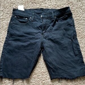 Men's Black Denim Shorts
